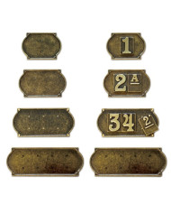 TARGA PER NUMERI OTTONE BRUNITO  1 POSTO