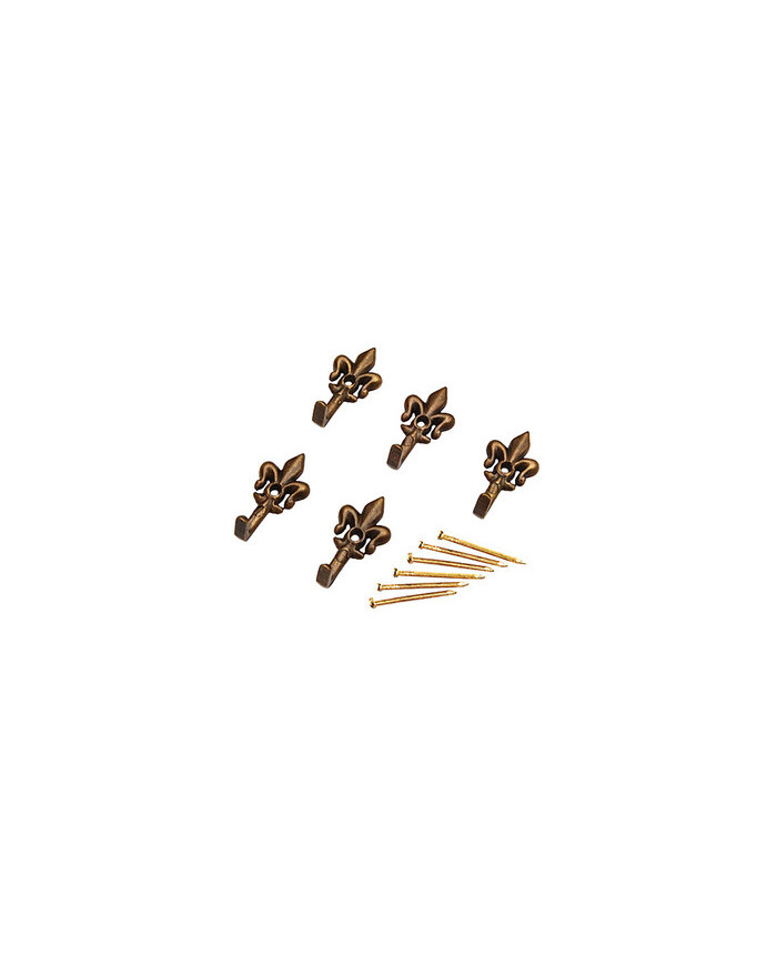 SET GANCI QUADRO GIGLIO BRONZO  MIGNON