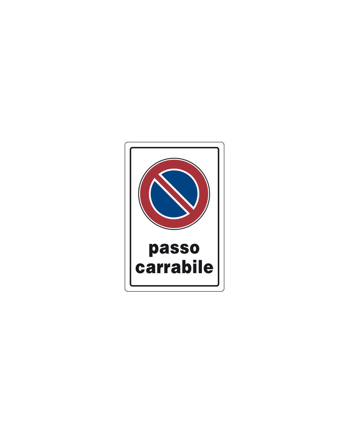 CARTELLO PASSO CARRABILE 30X20 PVC