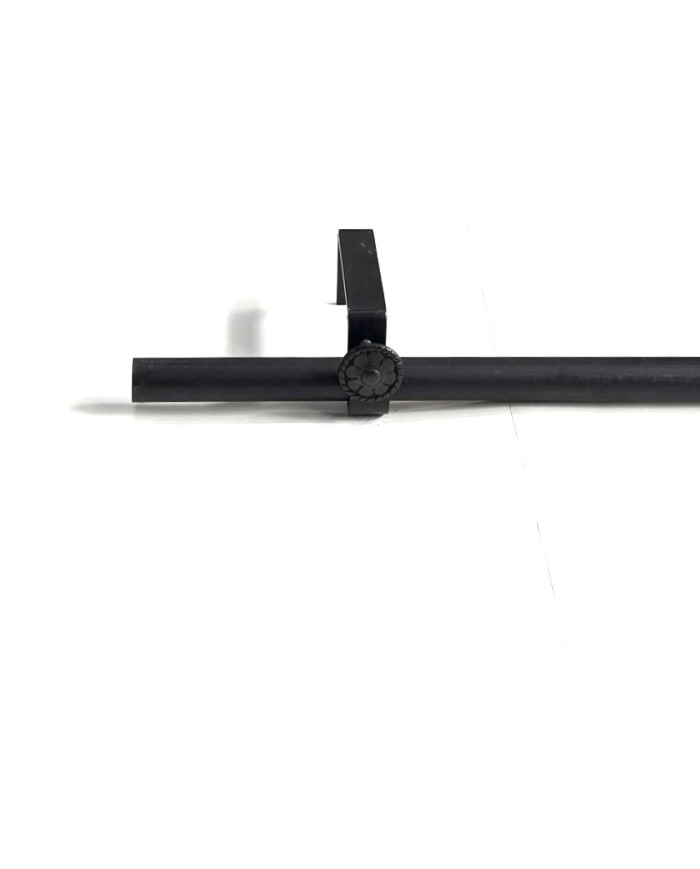 BASTONE FERRO DECO.NERO CM.120 CON SUPPORTO FD412