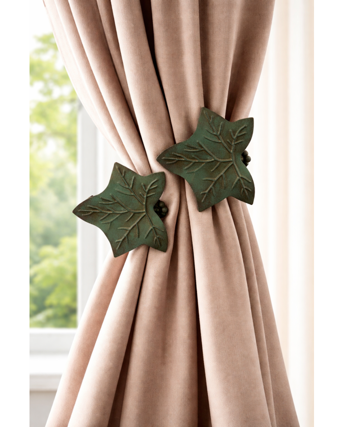 PINZA FOGLIA  FERRO DECORATO OSSIDO