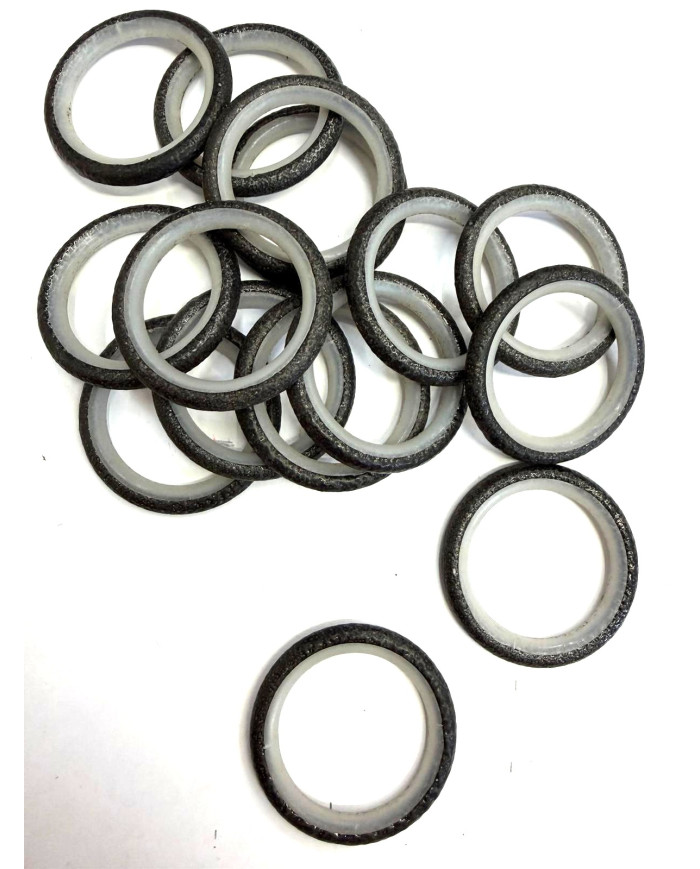 ANELLI SENZA FORO D22 NERO ARGENTO
