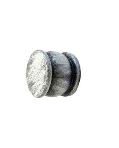 TAPPO FERRO NERO ARGENTO D.22
