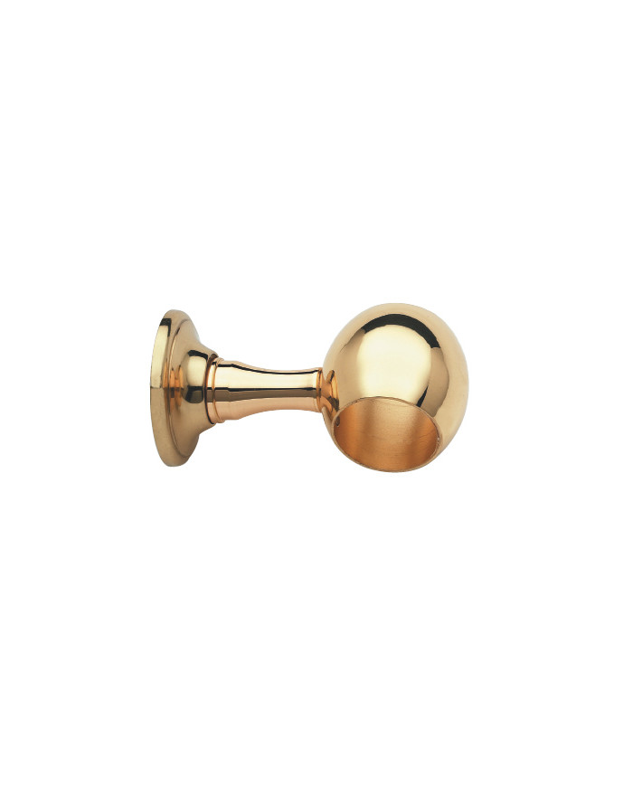 SUPPORTO CORRIMANO TONDO MM.25 OTTONE LUCIDO