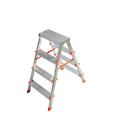 SCALA ALLUMINIO DOPPIA SALITA 4 GRADINI