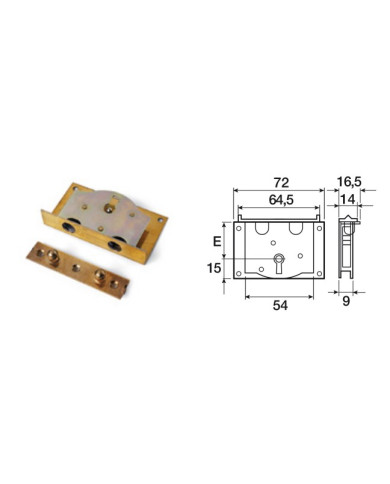 SERRATURA PER CASSA MM.50 ART.60