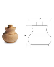 PIEDINO LEGNO GREZZO Ø 75 H.73 ART.3