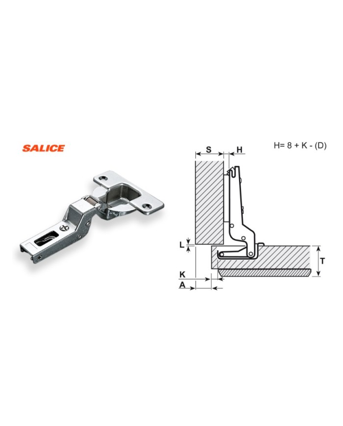 CERNIERE COLL MEDIO MM.40 SALICE C/BASETTA CFA7G99