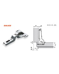 CERNIERE COLL MEDIO MM.40 SALICE C/BASETTA CFA7G99