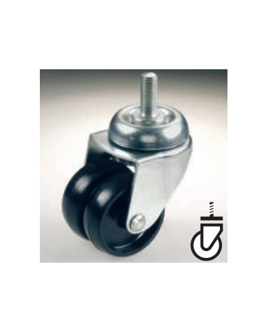 DOPPIA RUOTA DA 50 ABS C/PERNO M10X25 R2F