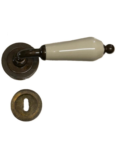 MANIGLIA PORCEL.CHAMP.ANTICATA** ROSETTA PATENT