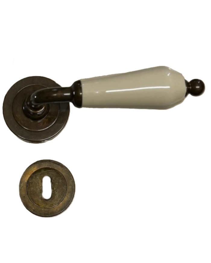 MANIGLIA PORCEL.CHAMP.ANTICATA** ROSETTA PATENT