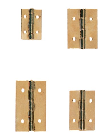 CERNIERE FERRO OTTONATO FISSE MINI 15X25