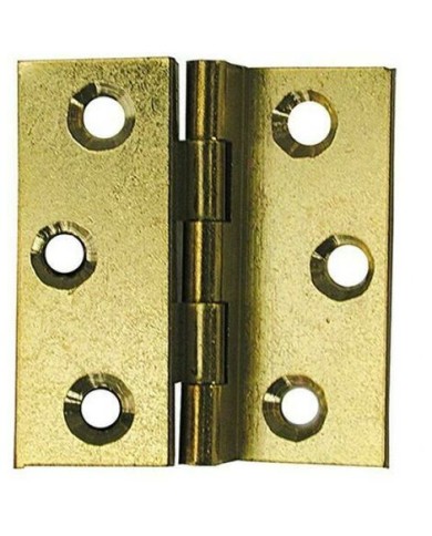 CERNIERE FRESATE 1/2 ZANCA OTTONE LUCIDO 40X35