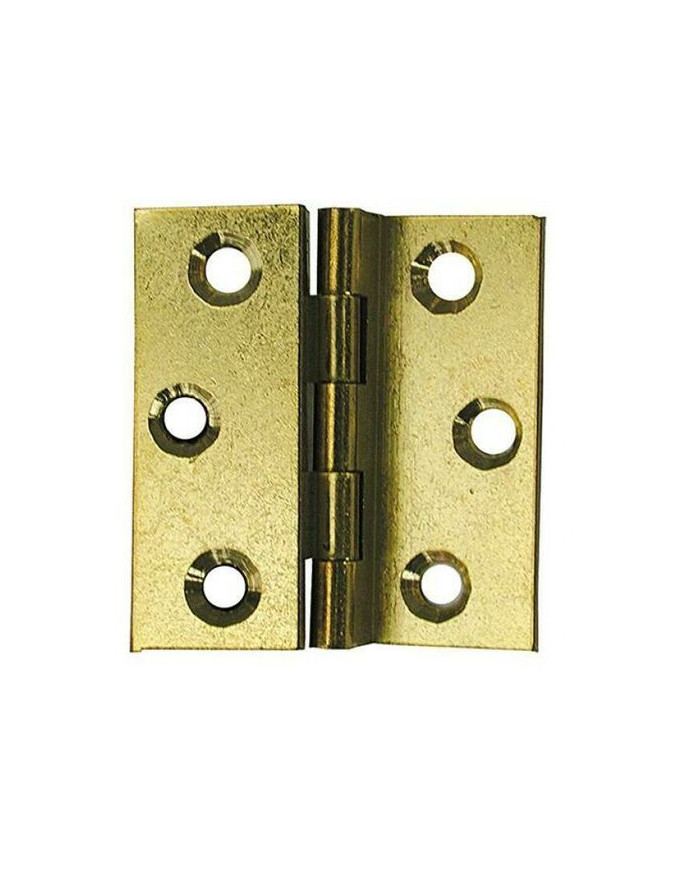 CERNIERE FRESATE 1/2 ZANCA OTTONE LUCIDO 40X35