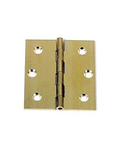 CERNIERE FRESATE PIANE OTTONE LUCIDO  70X55