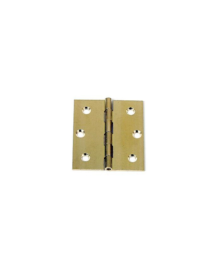 CERNIERE FRESATE PIANE OTTONE LUCIDO  70X55