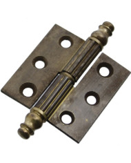 CERNIERE RIGATE PIANE OTTONE BRONZATO 40X40 SX