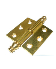 CERNIERE RIGATE PIANE OTTONE LUCIDO 50X40 DX