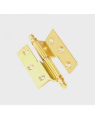 CERNIERE RIGATE ZANCATA OTTONE LUCIDO 50X40 DX