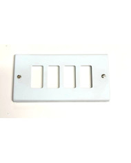 COPRINTERRUTTORE ALLUMINIO BIANCO 4F**