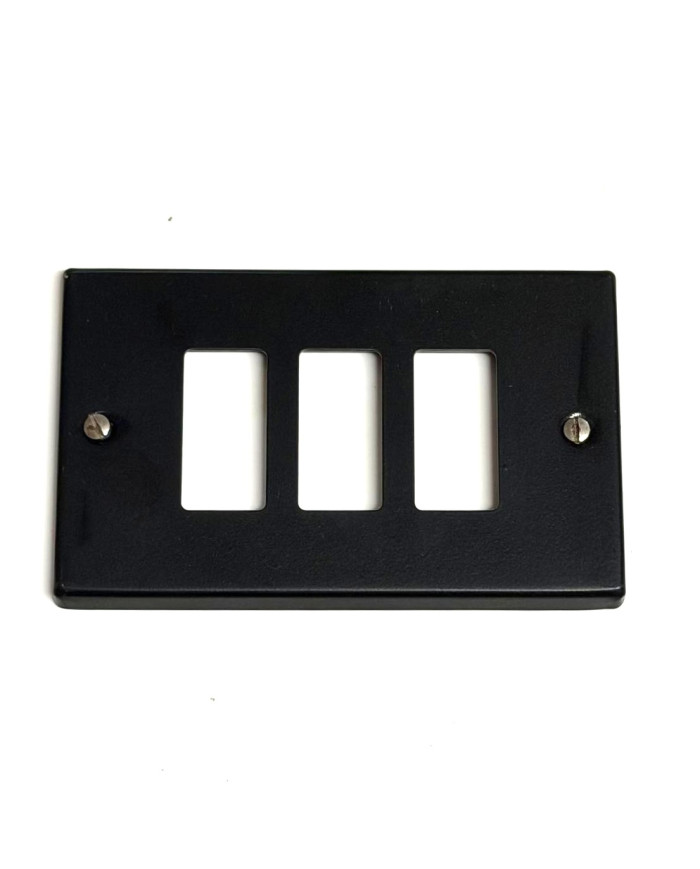 COPRINTERRUTTORE ALLUMINIO NERO 3F**