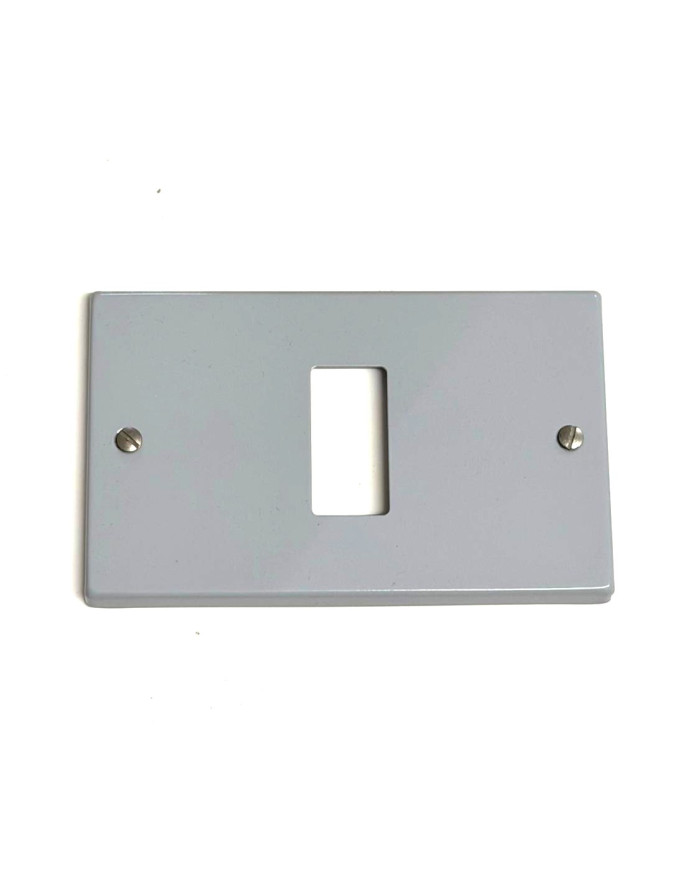 COPRINTERRUTTORE ALLUMINIO GRIGIO 1F**
