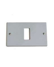 COPRINTERRUTTORE ALLUMINIO GRIGIO 1F**