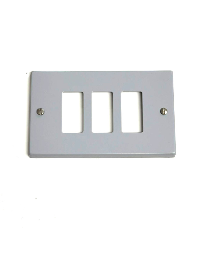 COPRINTERRUTTORE ALLUMINIO GRIGIO 3F**