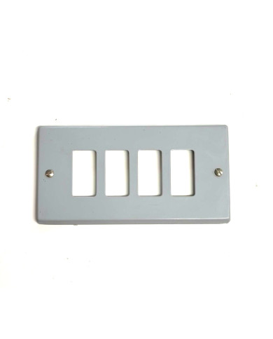 COPRINTERRUTTORE ALLUMINIO GRIGIO 4F**