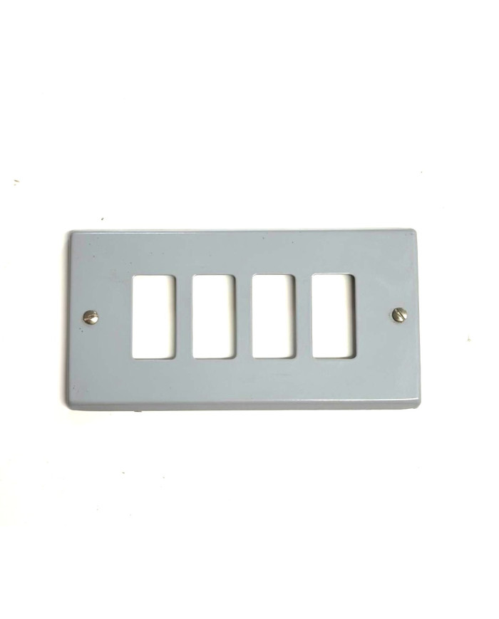 COPRINTERRUTTORE ALLUMINIO GRIGIO 4F**