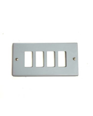 COPRINTERRUTTORE ALLUMINIO GRIGIO 4F**