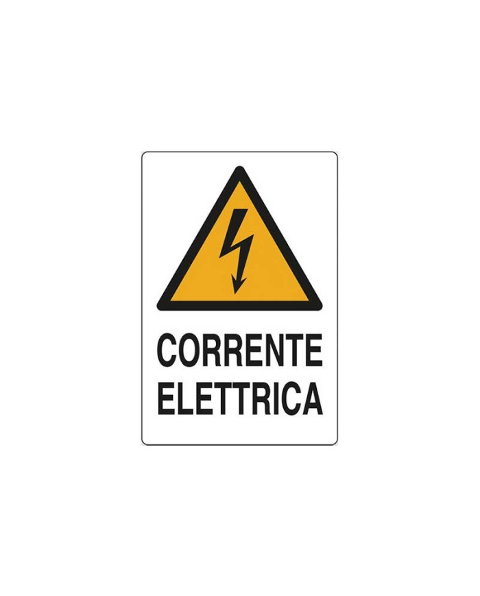 CARTELLO ATTENZIONE CORRENTE ELETTRICA 30X20 PVC