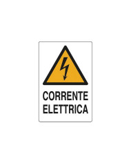CARTELLO ATTENZIONE CORRENTE ELETTRICA 30X20 PVC