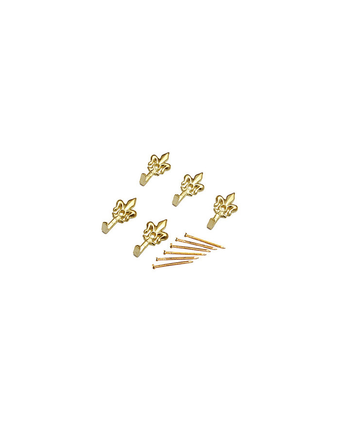 SET GANCI QUADRO GIGLIO ORO MIGNON