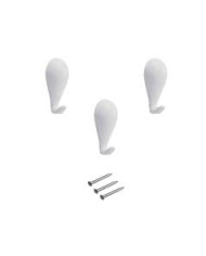 SET 5 GANCI QUADRI GOCCIA BIANCHI