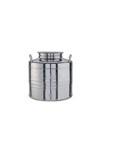 BIDONE OLIO INOX LT.30 CON FORO RUBINETTO
