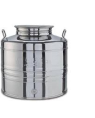 BIDONE OLIO INOX LT.30 CON FORO RUBINETTO