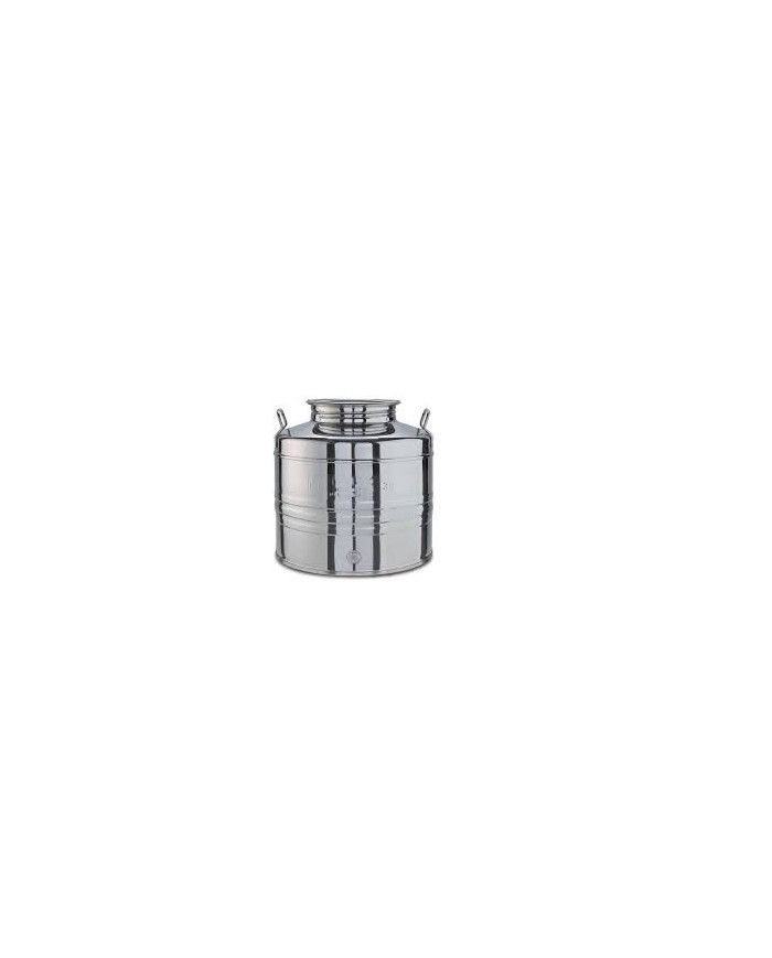 BIDONE OLIO INOX LT.20 CON FORO RUBINETTO