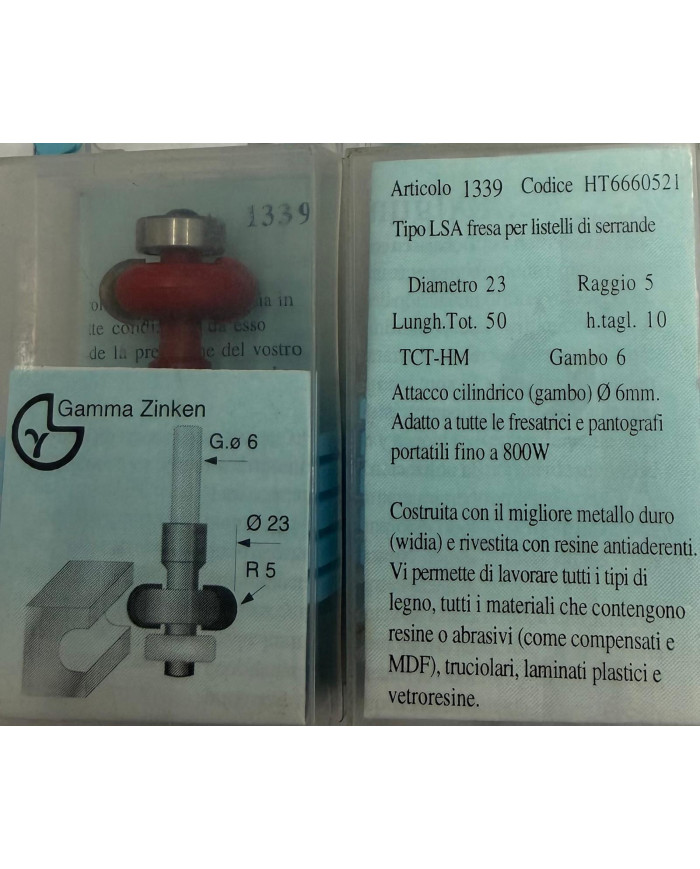 FRESA LEGNO TCT G.6 D.23 R.5