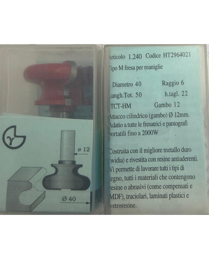 FRESA LEGNO TCT D.40 G.6 R.6