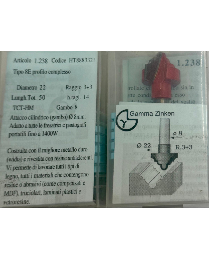 FRESA LEGNO TCT G.8 D.22 TP