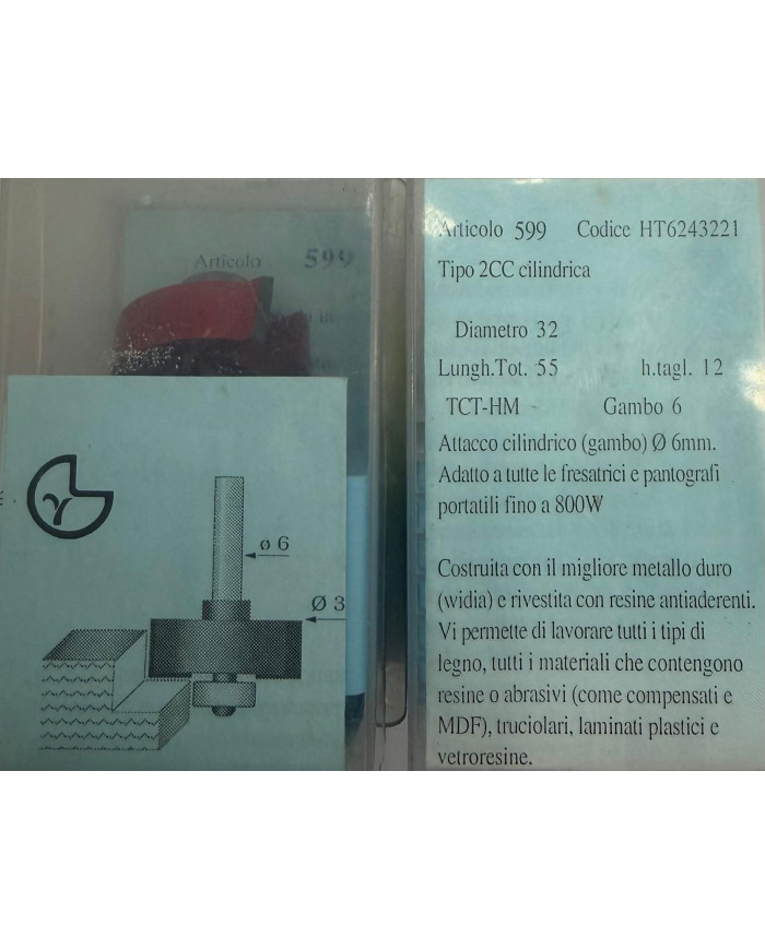 FRESA  LEGNO TCT G.6 D.32 TP.2C