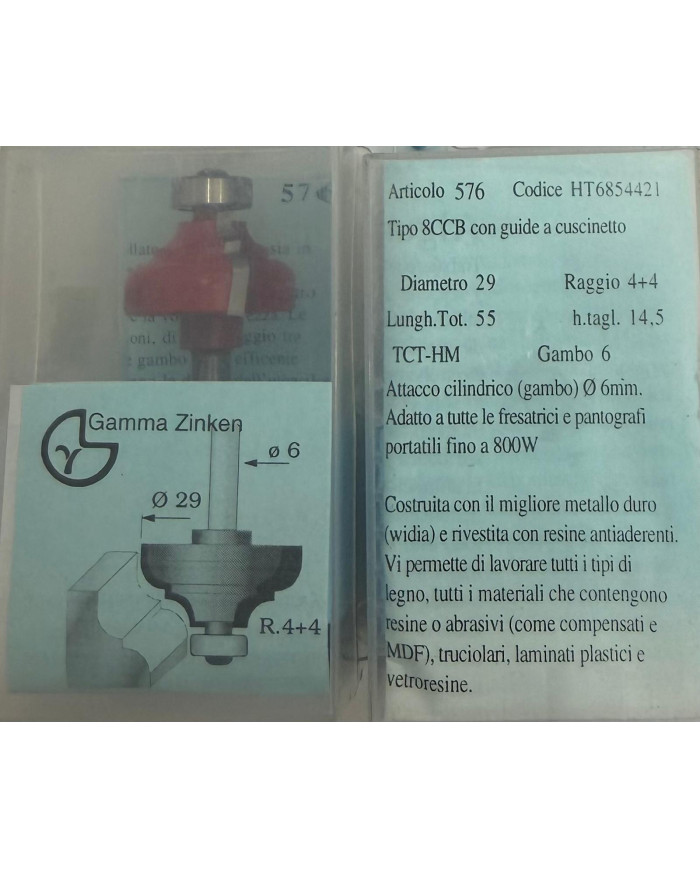 FRESA PER LEGNO TCT D.29 G.6