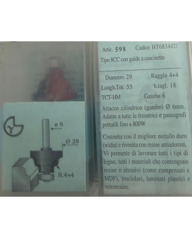 FRESA LEGNO TCT D.29 R4+4 G.6