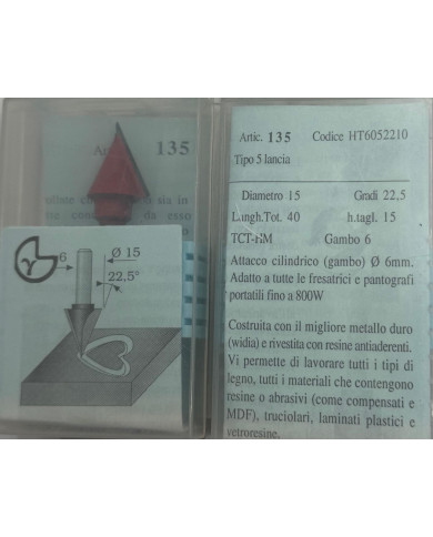 FRESA PER LEGNO TCT D.15 GR.22