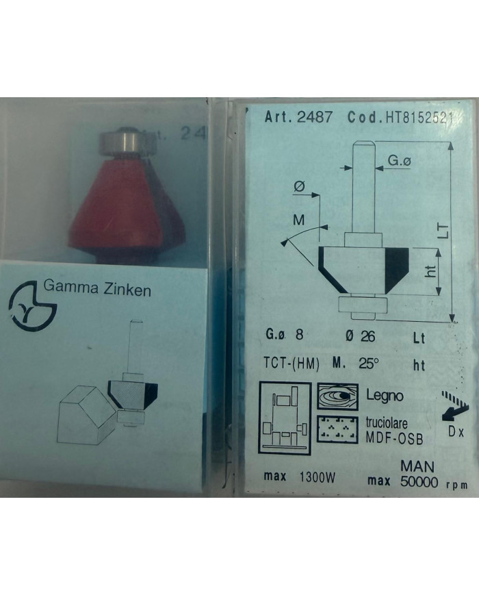 FRESA PER LEGNO D.26 GR.25 G.8