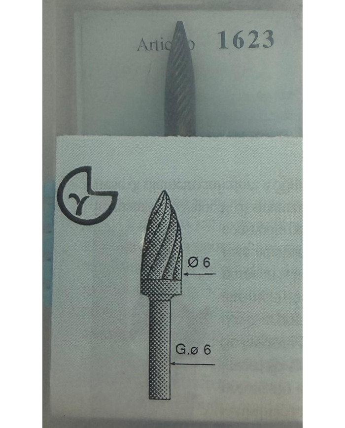 FRESA ROTATIVA OGIVA VHM D.6 G