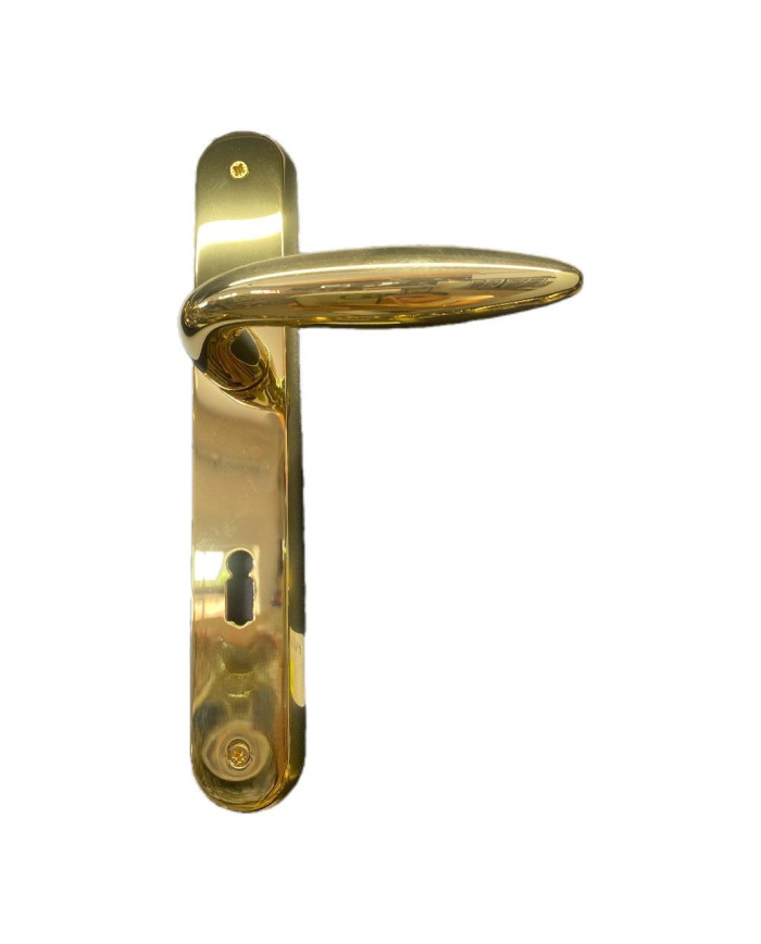 MANIGLIA DOLLY C/PLACCA  OTTONE LUCIDO PVD