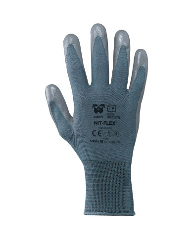GUANTI 100% NYLON/NITRILE TG. 9 GRIGIO
